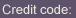 credit code