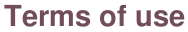 Terms of Use